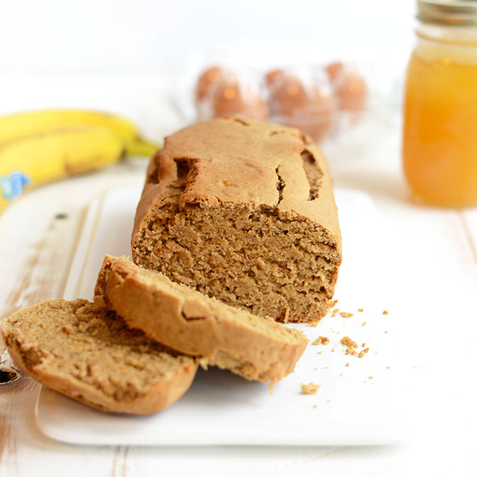 6 les Avantages de la Farine, du beurre d'Arachide - Comment Faire, Comment les Utiliser et les Recettes 3 sans gluten-beurre d'arachide-banane-pain-carré,